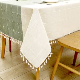 Cotton Linen Tablecloth Farmhouse Decor Waterproof Table Cover For Dining Room Table Daily Dinner (Option: 55x110inches)