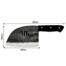 Stainless Steel Meat Cleaver Chef's Knife Cleaver (Option: MK logo press print)