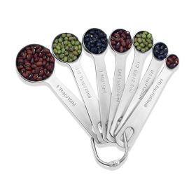 Measuring Spoons: U-Taste 18/8 Stainless Steel Measuring Spoons Set of 9 Piece: 1/16 tsp;  1/8 tsp;  1/4 tsp;  1/3 tsp;  1/2 tsp;  3/4 tsp;  1 ts (type: 7 pieces)